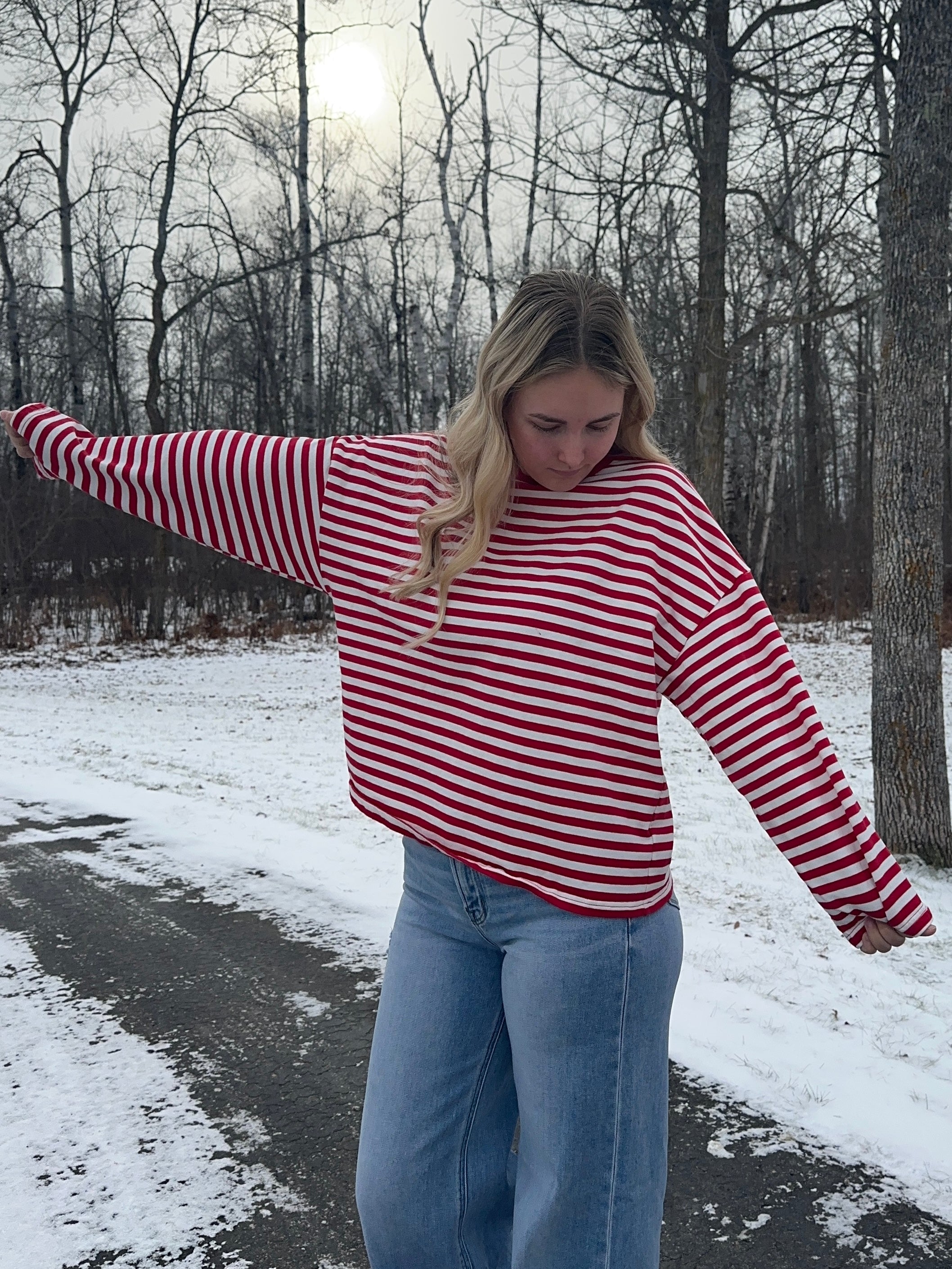 Candy Cane Striped Top