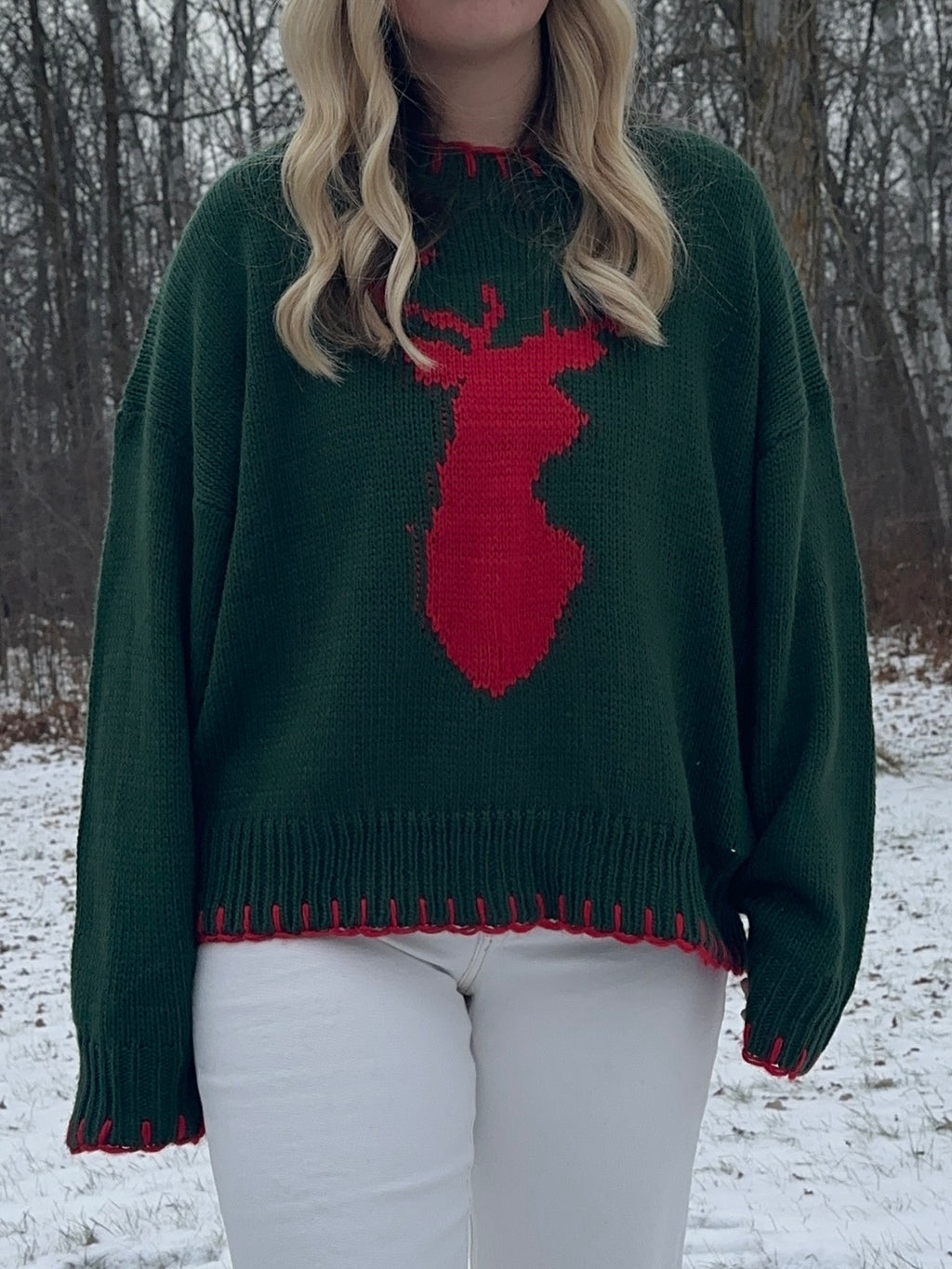 Evergreen Reindeer Knit