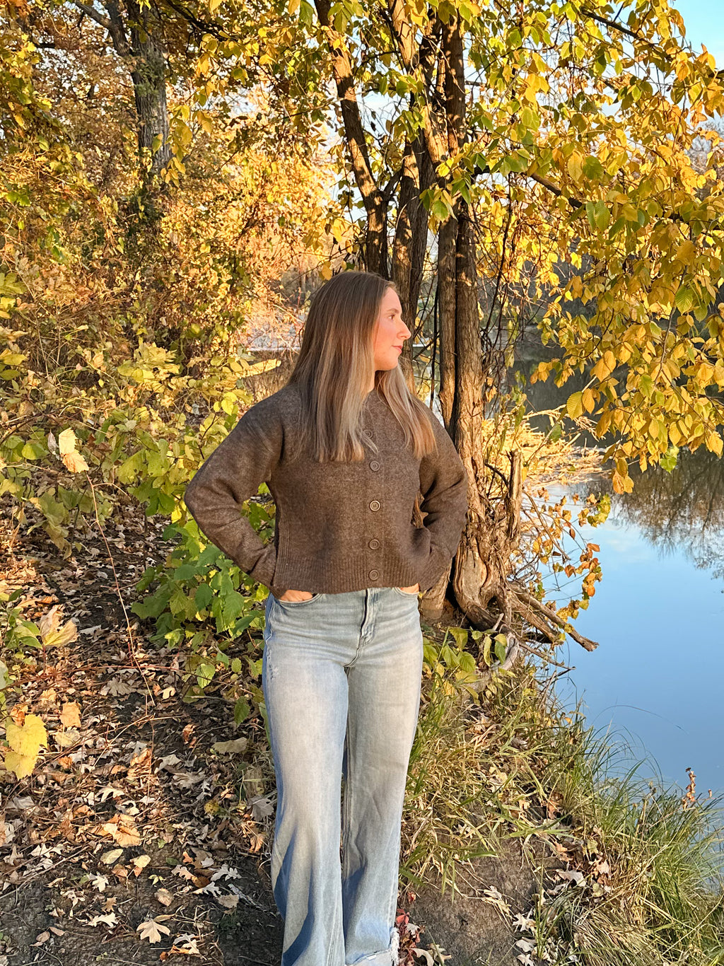 Cocoa Knit Button Up